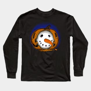 Jack O Snowman Pumpkin Long Sleeve T-Shirt